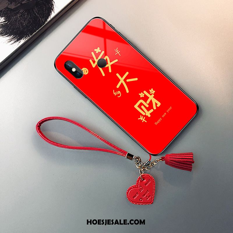 Redmi Note 6 Pro Hoesje Mobiele Telefoon Hard Bescherming Hoes Net Red Goedkoop