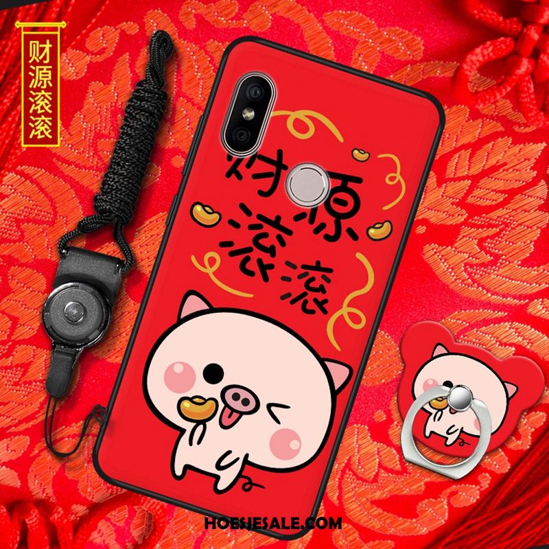 Redmi Note 6 Pro Hoesje Rood Zacht Mobiele Telefoon Hoes Anti-fall Korting