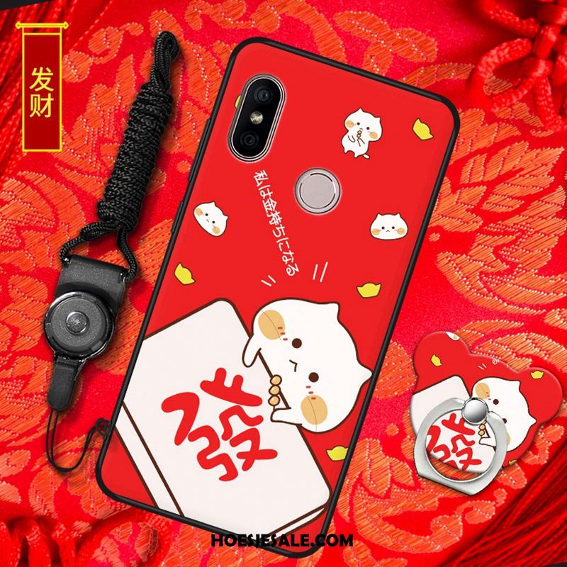 Redmi Note 6 Pro Hoesje Rood Zacht Mobiele Telefoon Hoes Anti-fall Korting