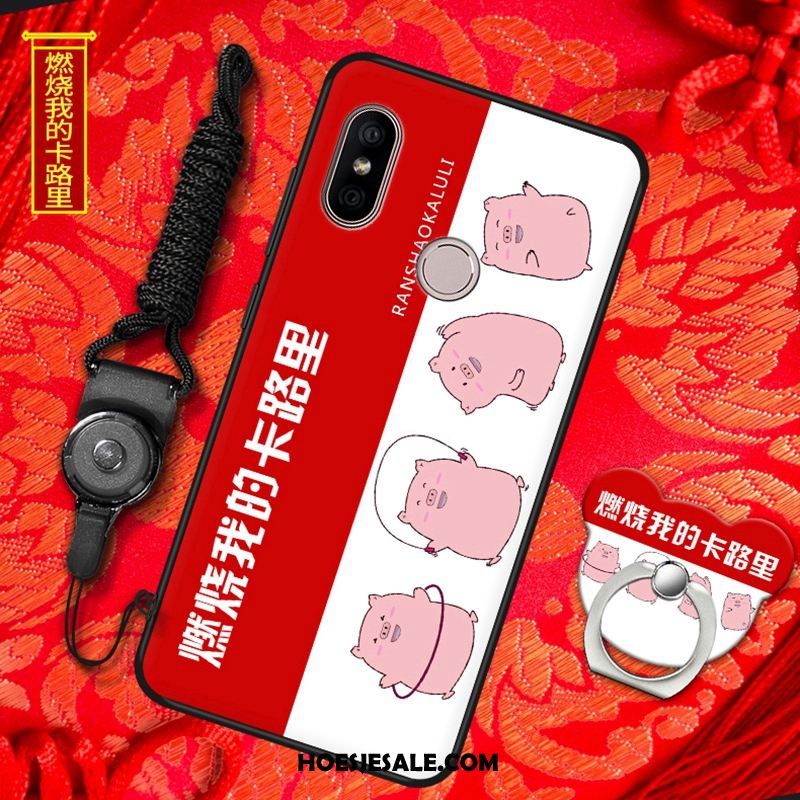 Redmi Note 6 Pro Hoesje Rood Zacht Mobiele Telefoon Hoes Anti-fall Korting