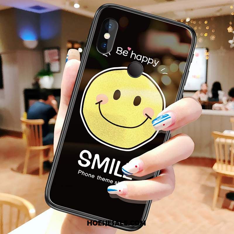 Redmi Note 6 Pro Hoesje Smiley Mini Rood Gehard Glas Zwart Kopen