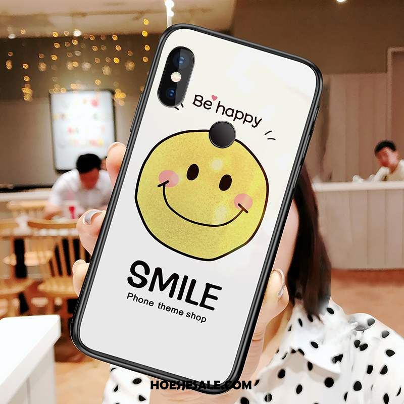 Redmi Note 6 Pro Hoesje Smiley Mini Rood Gehard Glas Zwart Kopen