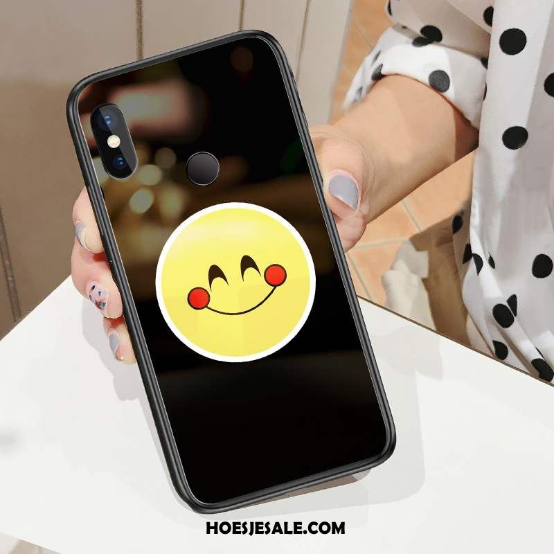 Redmi Note 6 Pro Hoesje Smiley Mini Rood Gehard Glas Zwart Kopen