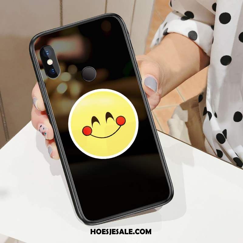 Redmi Note 6 Pro Hoesje Smiley Mini Rood Gehard Glas Zwart Kopen