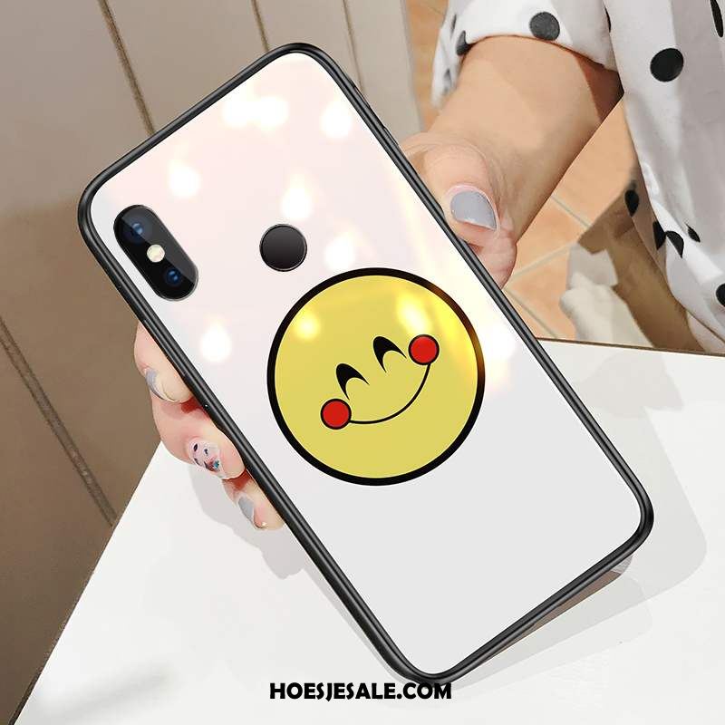 Redmi Note 6 Pro Hoesje Smiley Mini Rood Gehard Glas Zwart Kopen