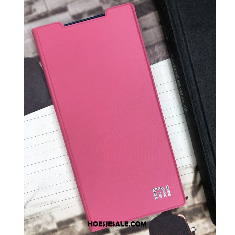 Redmi Note 7 Hoesje Bescherming Hard Leren Etui Folio Mini Winkel