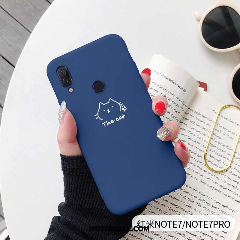 Redmi Note 7 Hoesje Blauw Rood Spotprent Anti-fall Lovers Kopen