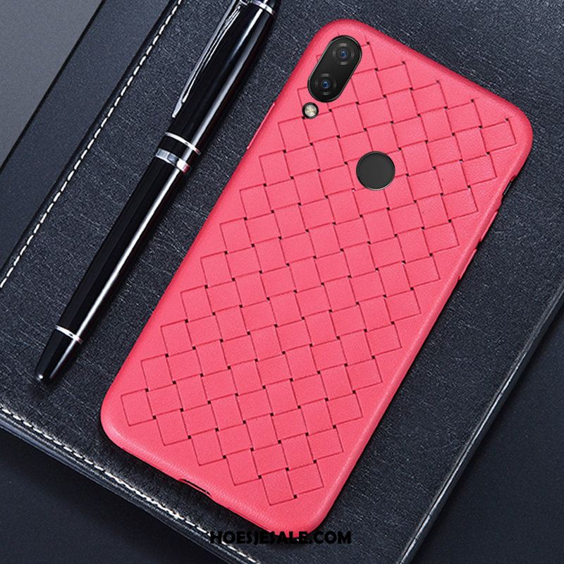 Redmi Note 7 Hoesje Geruite Mini Bescherming Mode Rood Goedkoop