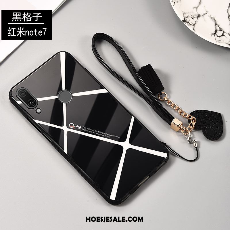 Redmi Note 7 Hoesje Glas Mobiele Telefoon Rood Mini Spiegel Kopen