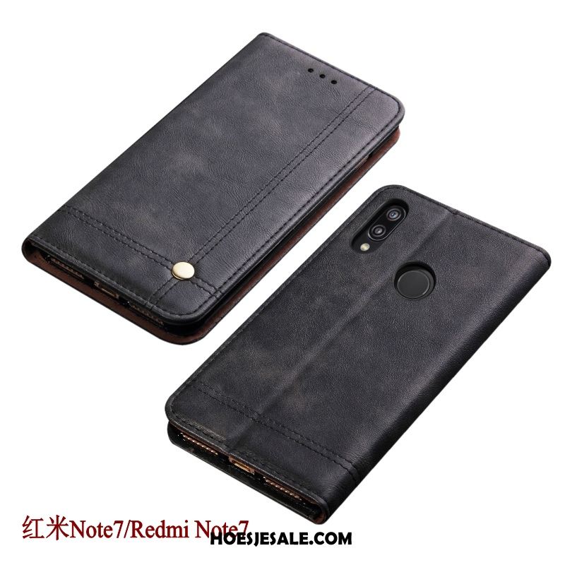 Redmi Note 7 Hoesje Hoes Mobiele Telefoon Bescherming Folio Zwart Kopen