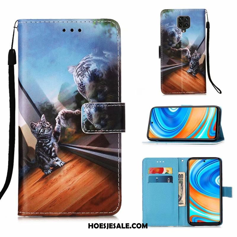 Redmi Note 9 Pro Hoesje Mobiele Telefoon Clamshell Leren Etui Zacht Rood Korting