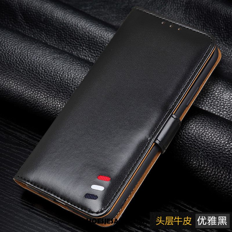 Redmi Note 9 Pro Hoesje Rood Leren Etui Mobiele Telefoon Mini Echt Leer Online
