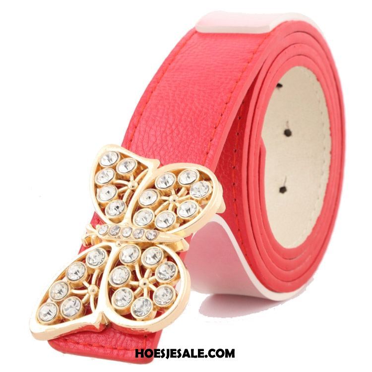 Riemen Dames Alle Wedstrijden Strass Riem Hart Casual Sale