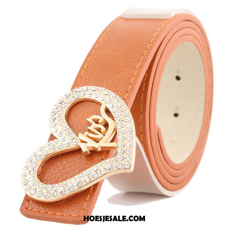 Riemen Dames Alle Wedstrijden Strass Riem Hart Casual Sale