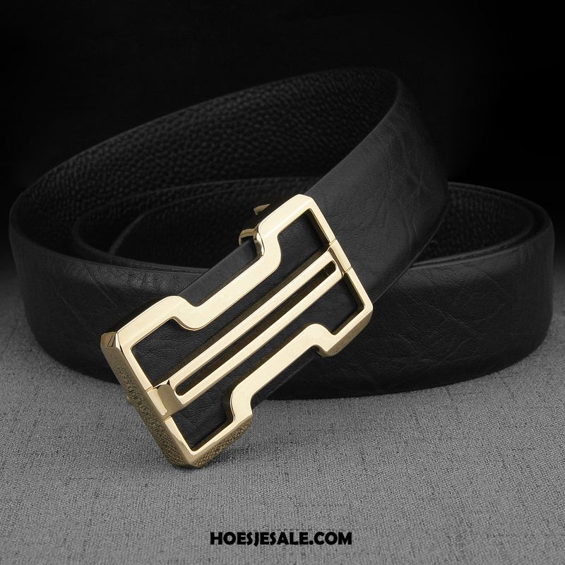 Riemen Heren Riem Trend Echt Leer Lederen Glad Goedkoop