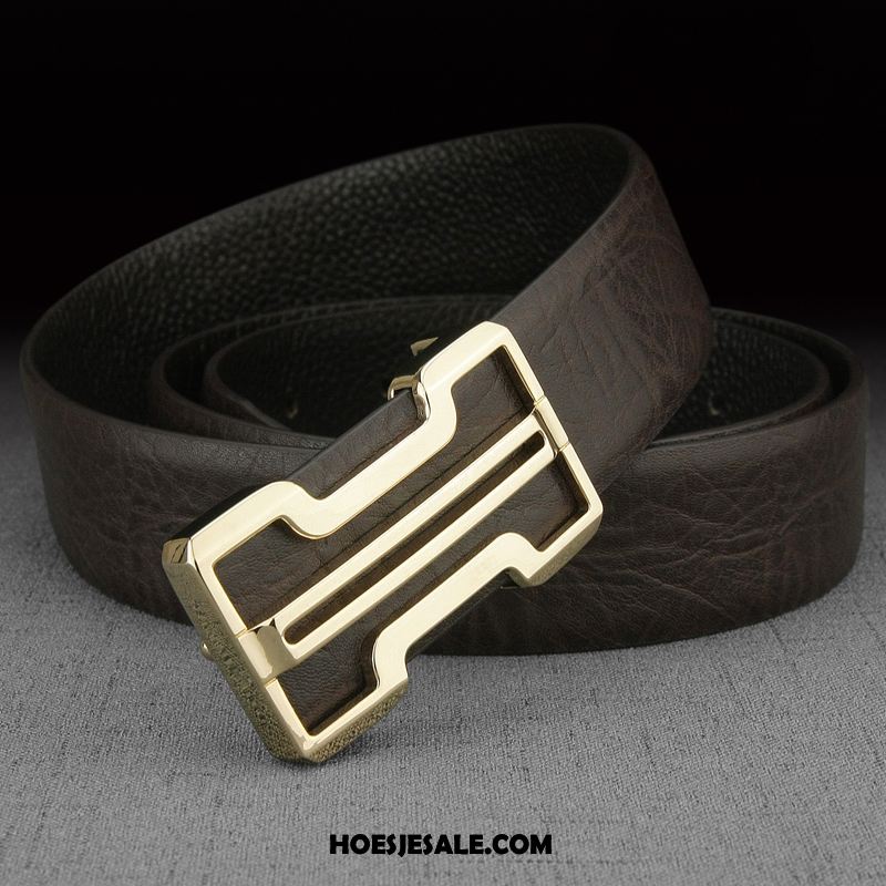 Riemen Heren Riem Trend Echt Leer Lederen Glad Goedkoop