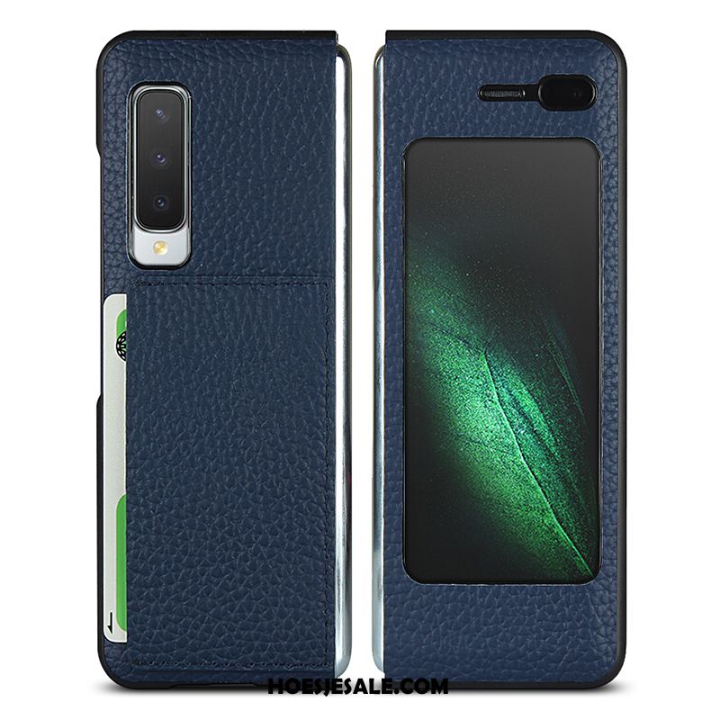 Samsung Fold Hoesje Vouw High End Bescherming Ster Donkerblauw Sale