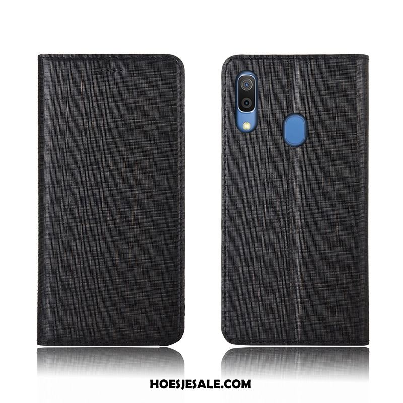 Samsung Galaxy A20e Hoesje Ster All Inclusive Zacht Leren Etui Rood Aanbiedingen