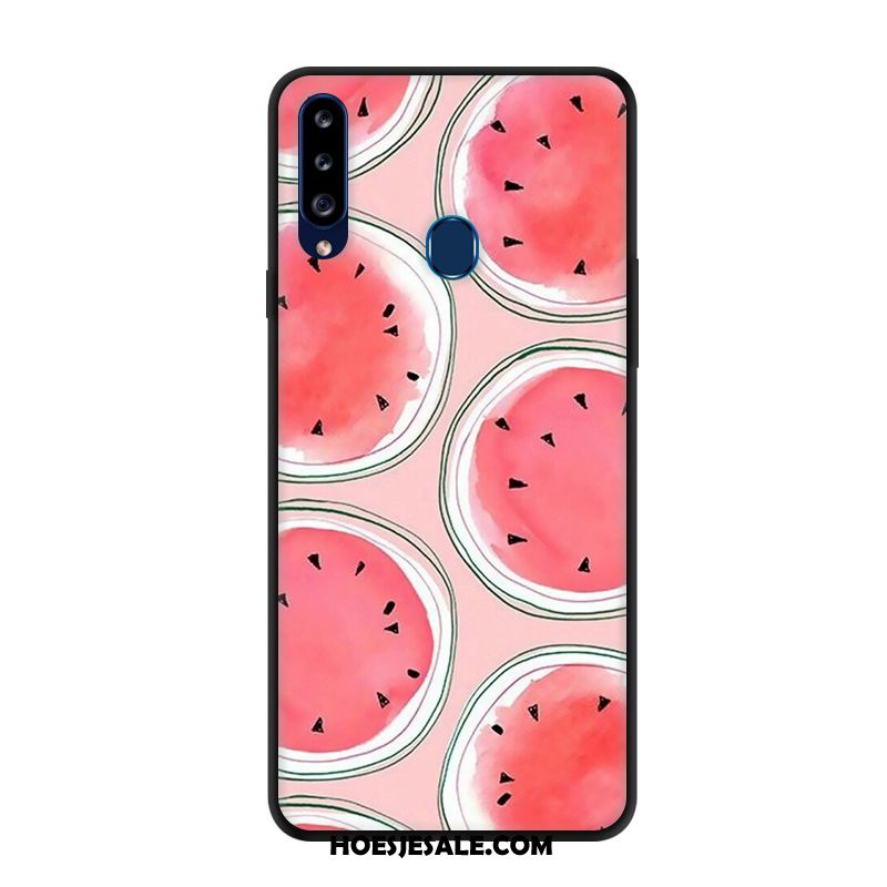 Samsung Galaxy A20s Hoesje Bescherming Spotprent Anti-fall Rood Hoes Online