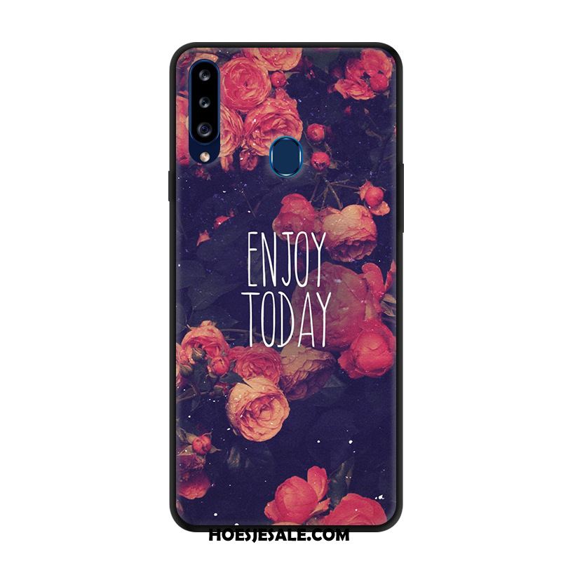 Samsung Galaxy A20s Hoesje Bescherming Spotprent Anti-fall Rood Hoes Online