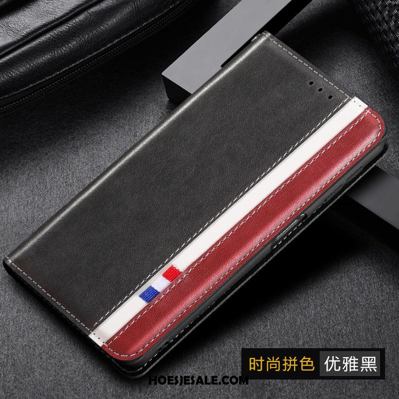 Samsung Galaxy A20s Hoesje Folio Leren Etui Blauw Ster Bedrijf Korting