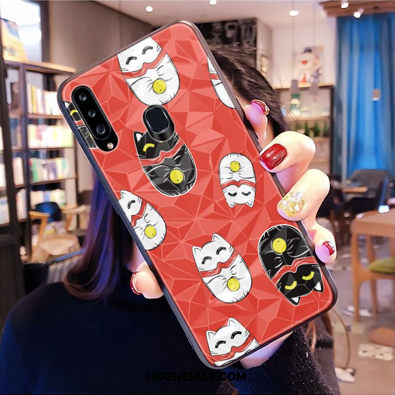 Samsung Galaxy A20s Hoesje Ster All Inclusive Rood Hoes Rijkdom Kopen