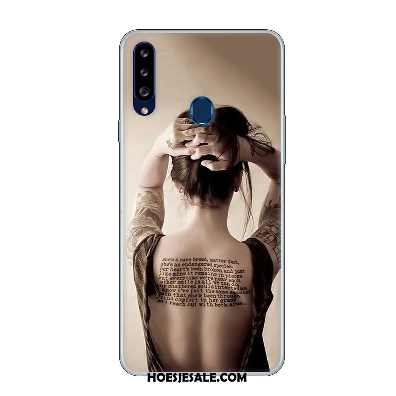 Samsung Galaxy A20s Hoesje Wit Bescherming Anti-fall Hoes Ster Kopen