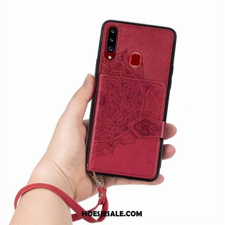 Samsung Galaxy A20s Hoesje Zacht Bescherming Rood Mobiele Telefoon Roze Goedkoop