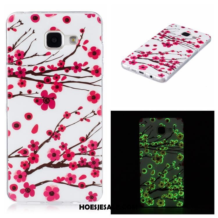 Samsung Galaxy A3 2016 Hoesje Siliconen Hoes Lichtende Kleur Bloemen Kopen