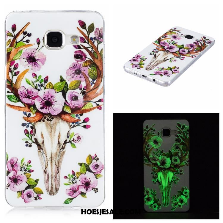 Samsung Galaxy A3 2016 Hoesje Siliconen Hoes Lichtende Kleur Bloemen Kopen