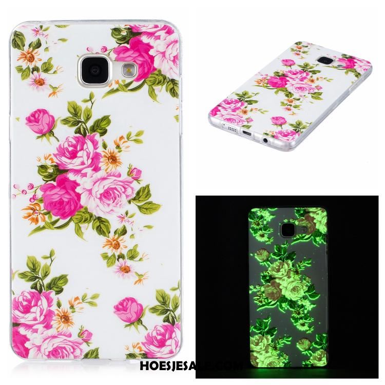 Samsung Galaxy A3 2016 Hoesje Siliconen Hoes Lichtende Kleur Bloemen Kopen