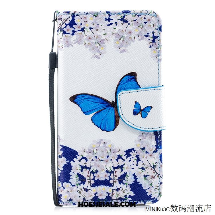 Samsung Galaxy A3 2017 Hoesje Bescherming Leren Etui Hoes Spotprent Blauw Sale