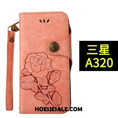 Samsung Galaxy A3 2017 Hoesje Leren Etui Hoes Portemonnee Kaart Folio Goedkoop