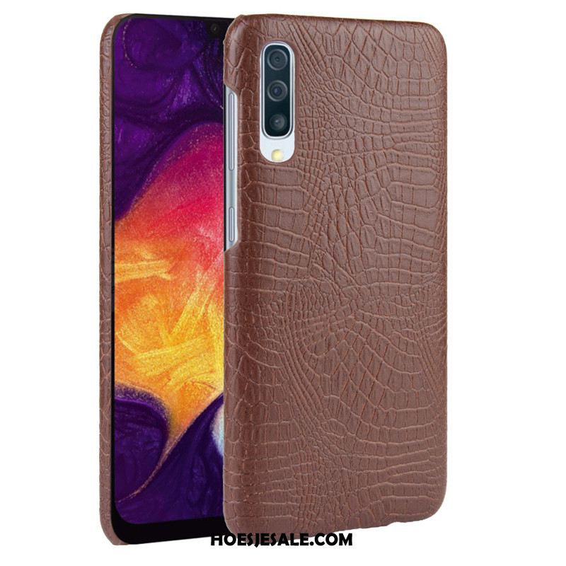 Samsung Galaxy A30s Hoesje Leer Mobiele Telefoon Hoes Krokodillenleer Tas Sale