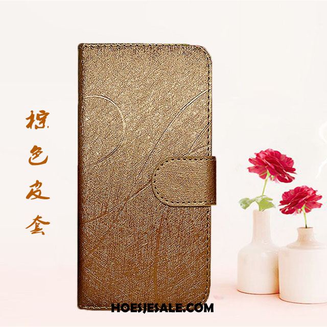 Samsung Galaxy A40 Hoesje Bescherming Goud Mobiele Telefoon Leren Etui Hoes Sale