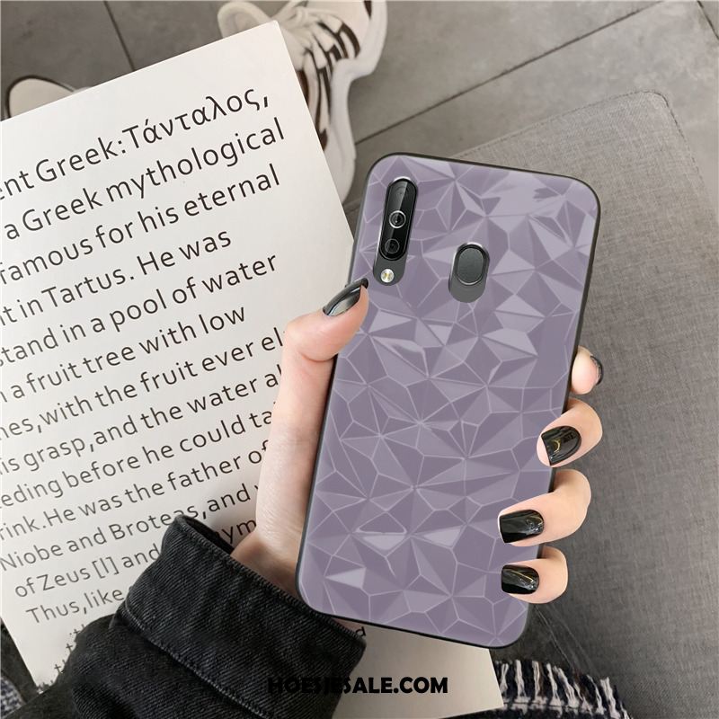 Samsung Galaxy A40s Hoesje Hoes Mobiele Telefoon Effen Kleur Eenvoudige Purper Kopen