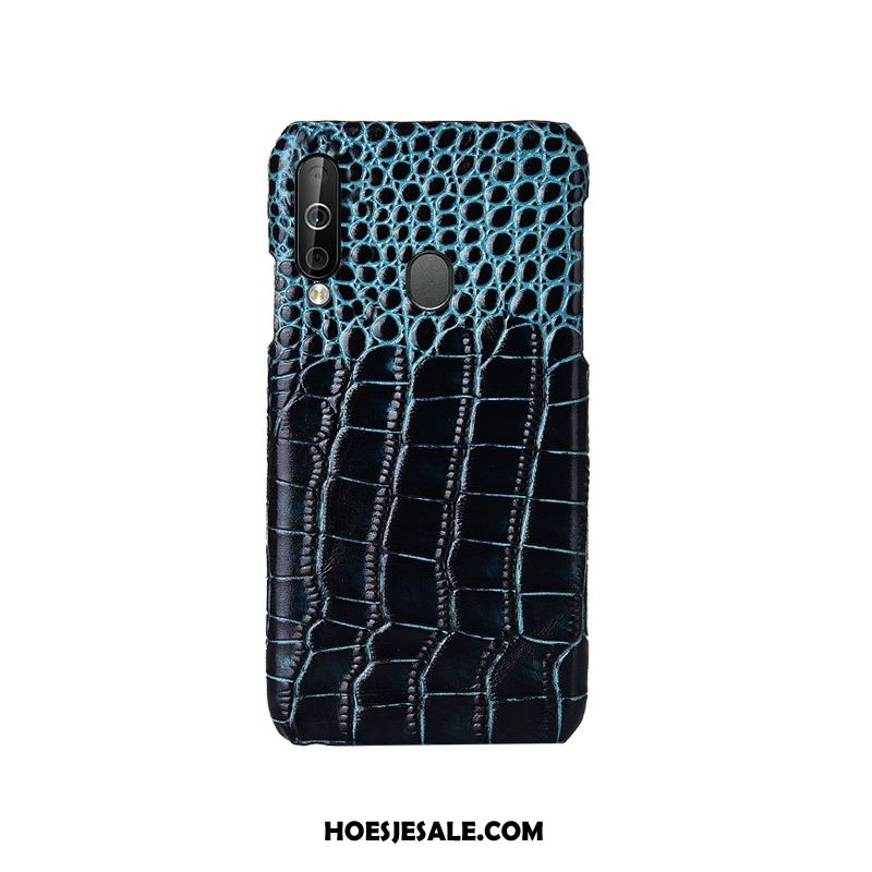 Samsung Galaxy A40s Hoesje Patroon Bescherming Echt Leer Anti-fall Hoes Online