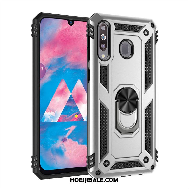 Samsung Galaxy A40s Hoesje Zilver Auto Magnetisch Ondersteuning Mobiele Telefoon Korting