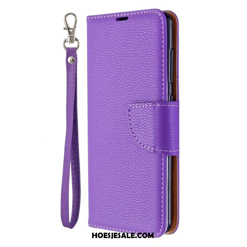 Samsung Galaxy A41 Hoesje Purper Trendy Merk Zacht Portemonnee Ster