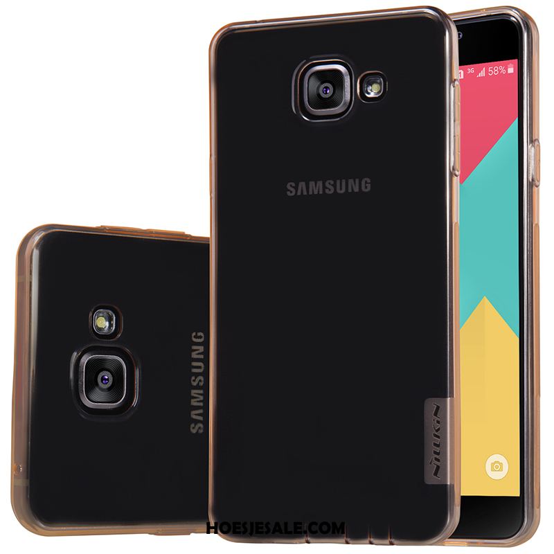 Samsung Galaxy A5 2016 Hoesje Doorzichtig Wit Mobiele Telefoon Goud Zacht Winkel