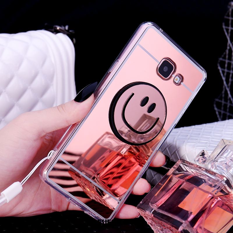 Samsung Galaxy A5 2016 Hoesje Roze Mobiele Telefoon Opknoping Nek Spiegel Trend Sale