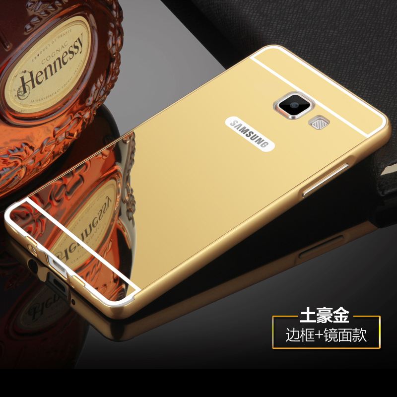 Samsung Galaxy A5 2016 Hoesje Spiegel Hoes Rose Goud Omlijsting Metaal Sale