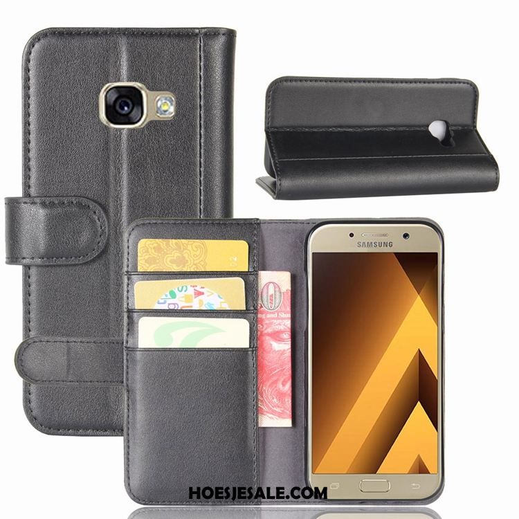 Samsung Galaxy A5 2017 Hoesje Kaart Echt Leer Mobiele Telefoon Ster Leren Etui Sale