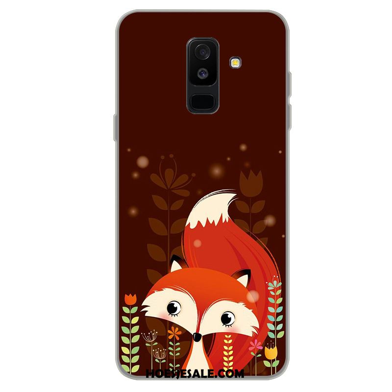 Samsung Galaxy A6+ Hoesje Anti-fall Blauw Mobiele Telefoon Eenvoudige All Inclusive Korting