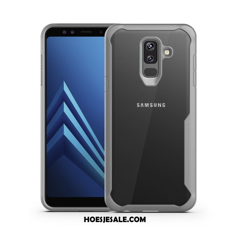 Samsung Galaxy A6+ Hoesje Bedrijf Bescherming Eenvoudige Ster Doorzichtig Online