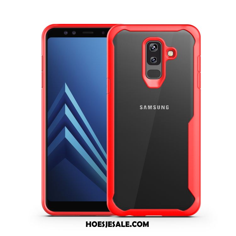 Samsung Galaxy A6+ Hoesje Bedrijf Bescherming Eenvoudige Ster Doorzichtig Online