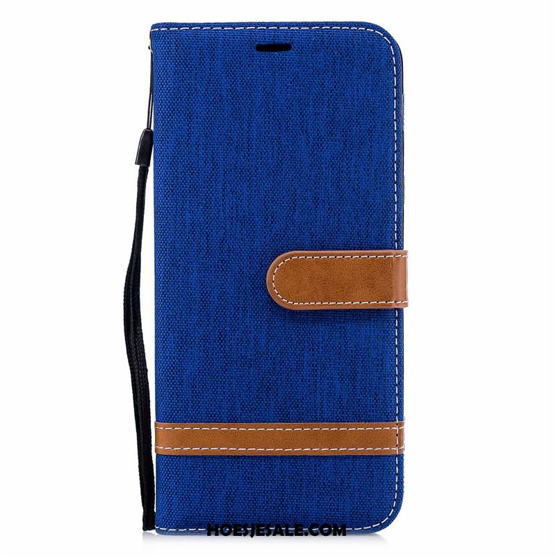 Samsung Galaxy A6+ Hoesje Donkerblauw Hoes Folio Ster Mobiele Telefoon Winkel