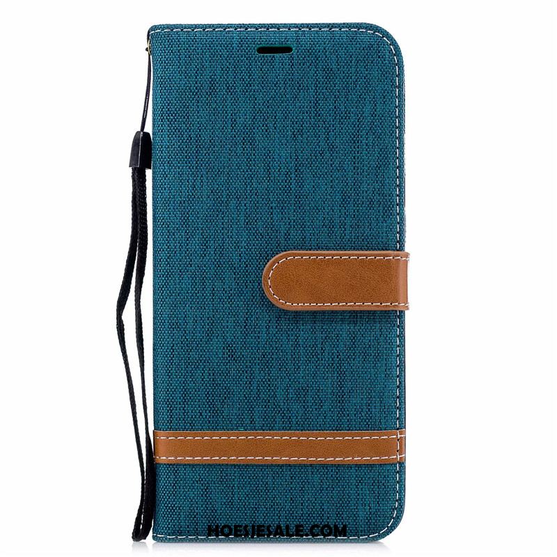 Samsung Galaxy A6+ Hoesje Donkerblauw Hoes Folio Ster Mobiele Telefoon Winkel