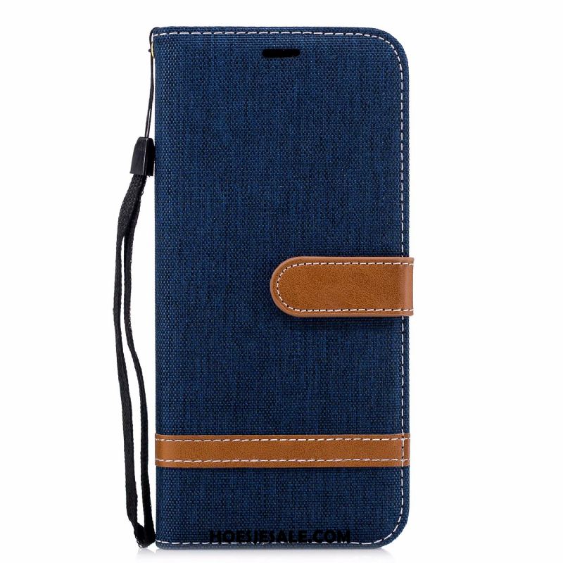 Samsung Galaxy A6+ Hoesje Donkerblauw Hoes Folio Ster Mobiele Telefoon Winkel