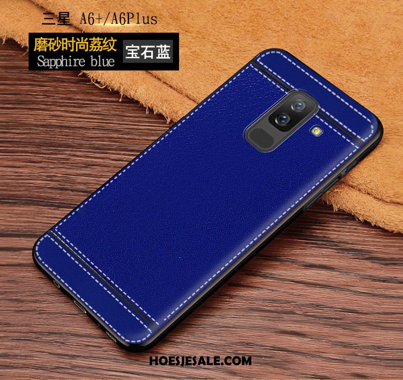 Samsung Galaxy A6+ Hoesje Hoes Schrobben Mobiele Telefoon Blauw Trend Goedkoop